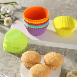 Cupcake Baking Cups - 12 Durable Silicone Cupcake Liners