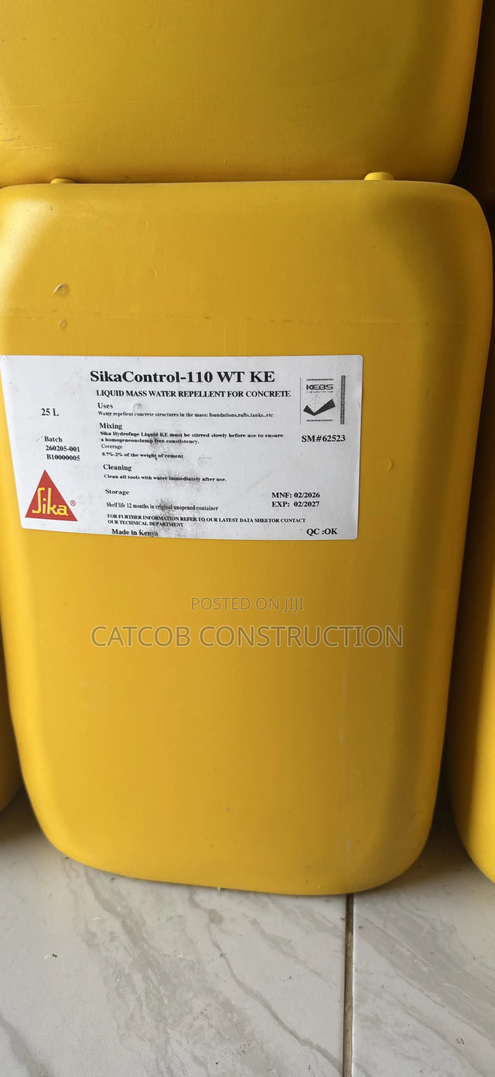 Sika Control 110. Screed Waterproof.