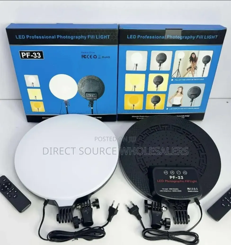 PF-33 Round LED Selfie Light for Video Recording & Content Creation