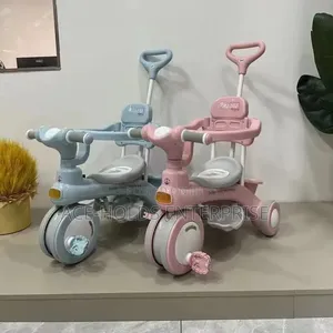 Fancy Tricyle With Melody Music and LED Lighting - Push Handle 2 in 1