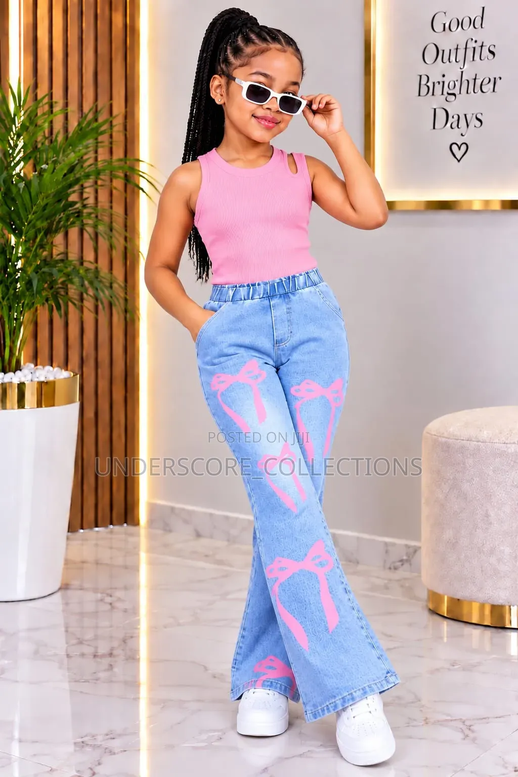Girls’ 2-Piece Set* *Fashionable Top + Hipstar*