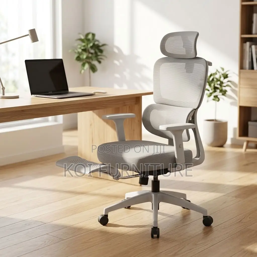 Executive Chairs | White Orthopedic Footrest Chair