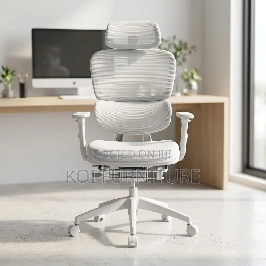 Executive Chairs | White Orthopedic Footrest Chair