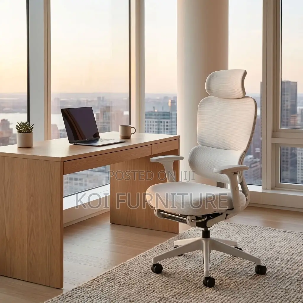 Executive Chairs | White Orthopedic Footrest Chair