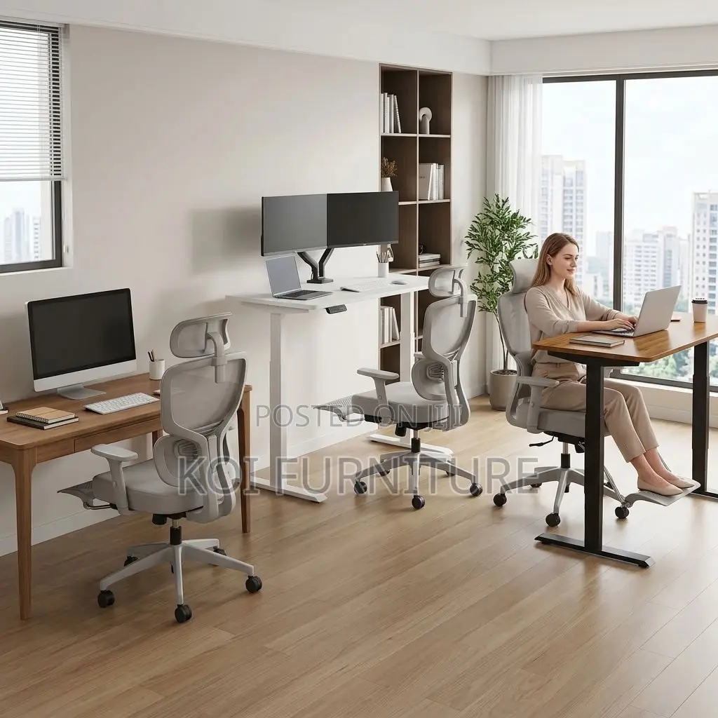 Executive Chairs | White Orthopedic Footrest Chair