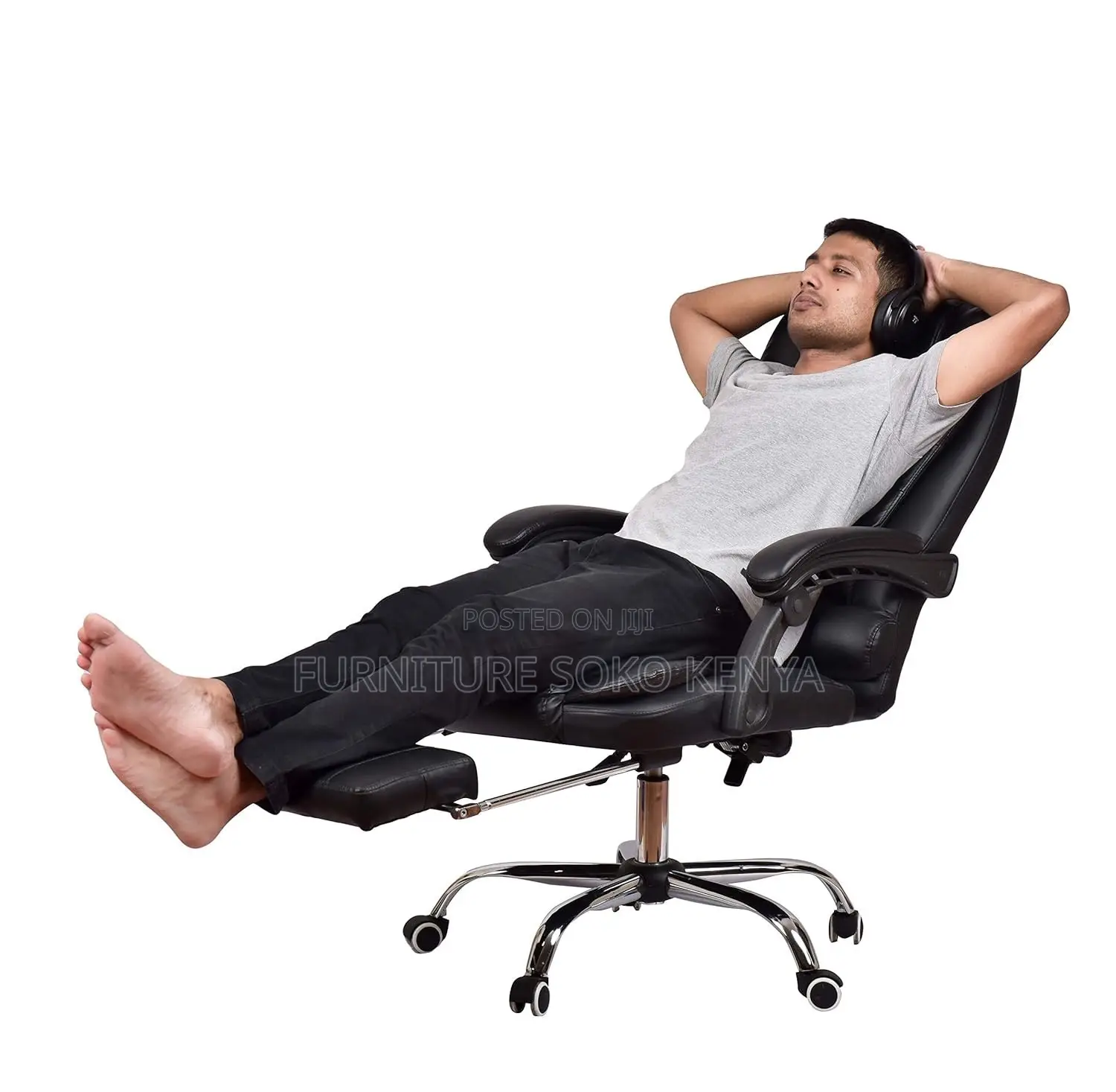 High Back Leather Chair | Ergonomic Home Office Chair