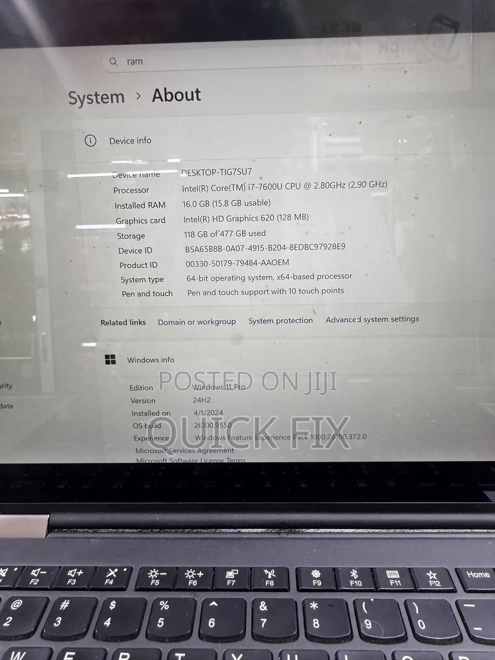 Laptop Lenovo ThinkPad X1 Yoga 16GB Intel Core i7 HDD+SSD 500GB