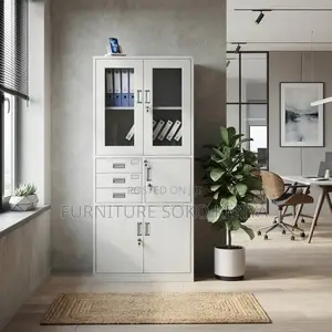 Office Files Cabinet | Two Doors Stainless Steel | Storage Cabinet