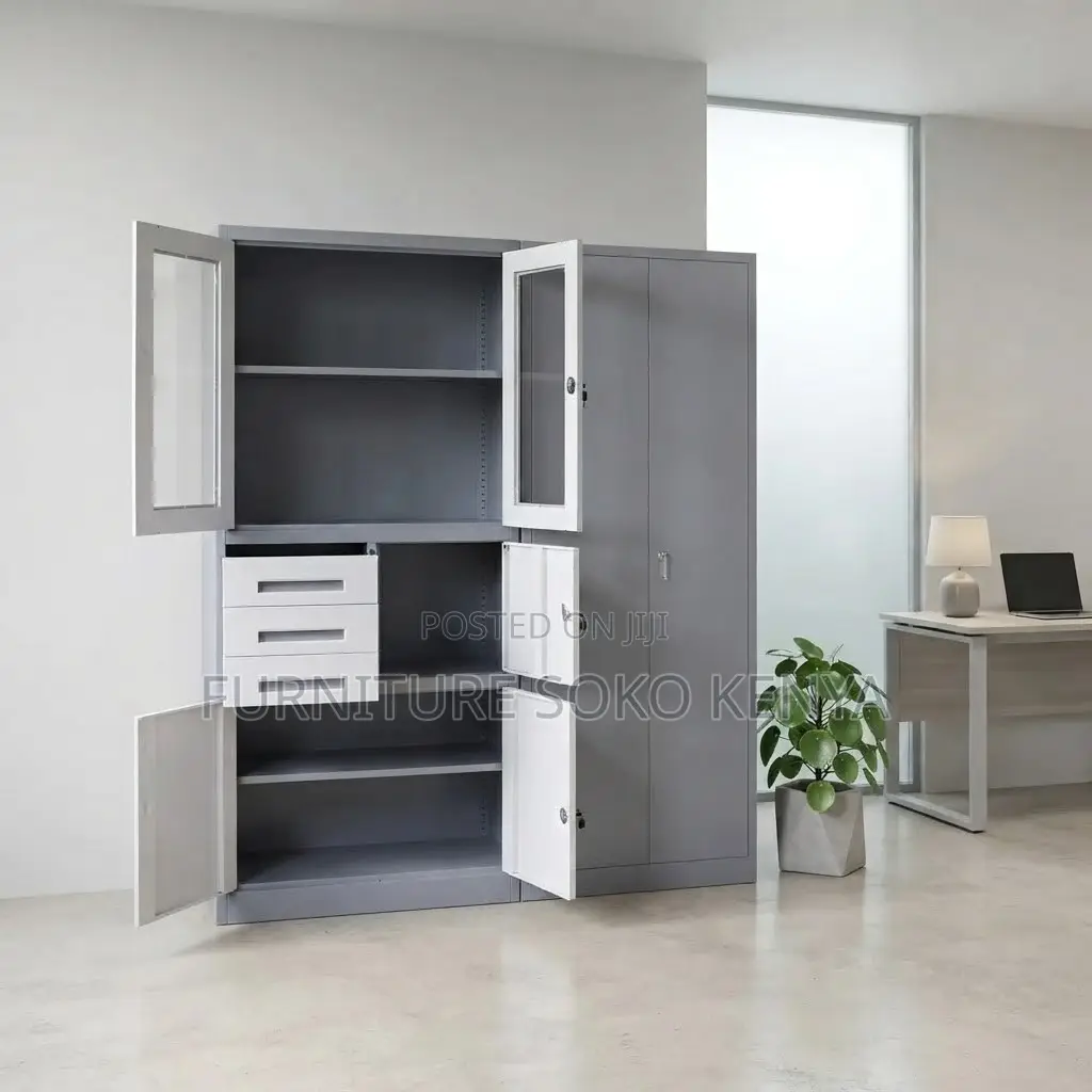 Office Files Cabinet | Two Doors Stainless Steel | Storage Cabinet