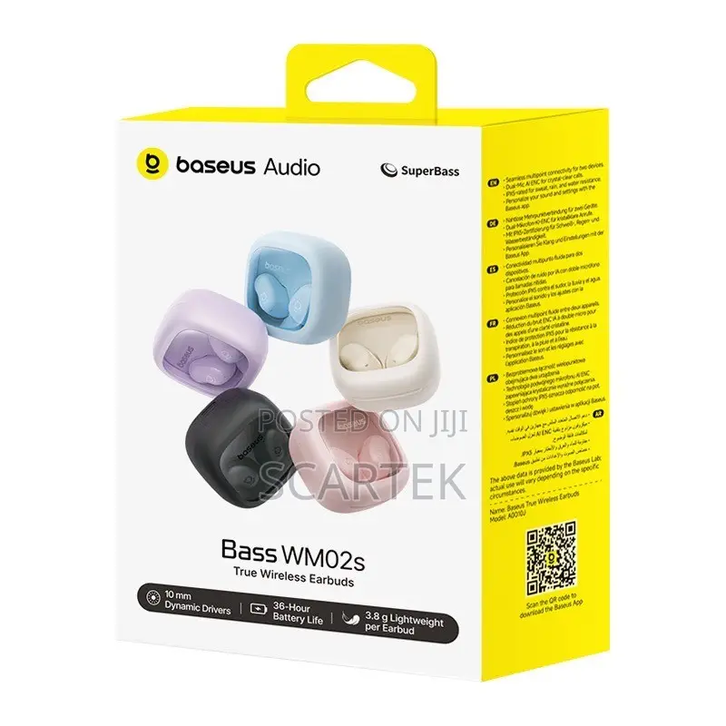 Baseus Bass WM02s True Wireless Stereo (TWS) Earbuds