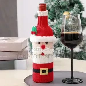 Christmas Wine Bottle Cover Santa Claus Holiday Wine Bag Sweater