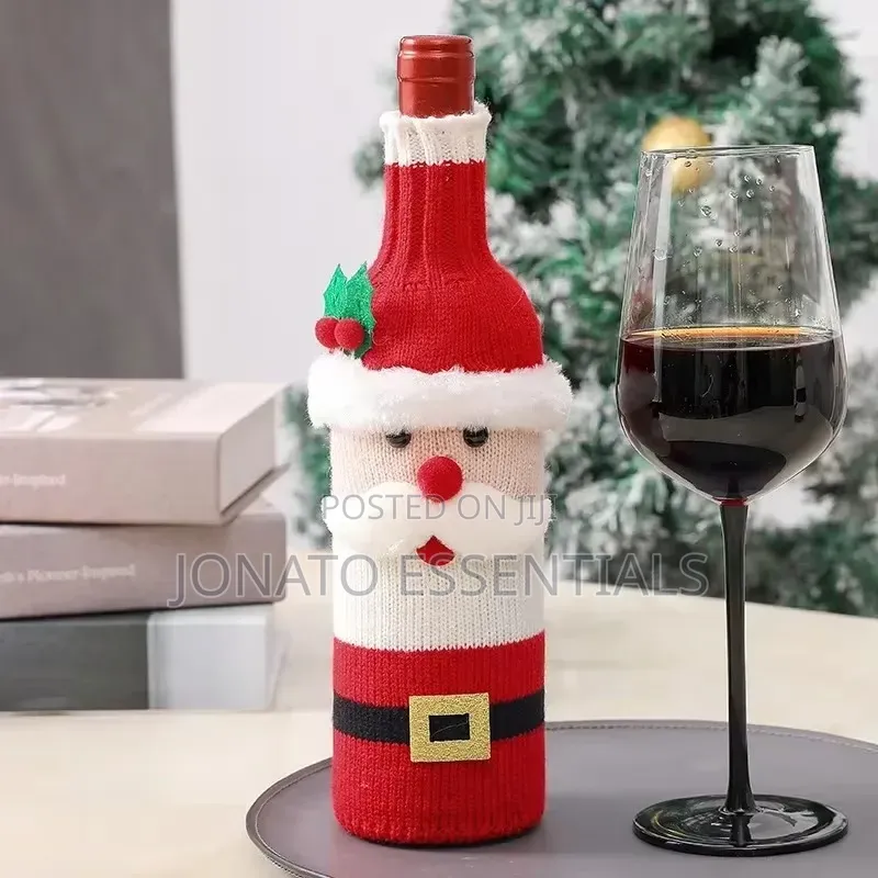 Christmas Wine Bottle Cover Santa Claus Holiday Wine Bag Sweater