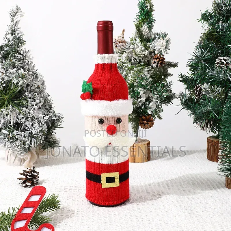 Christmas Wine Bottle Cover Santa Claus Holiday Wine Bag Sweater