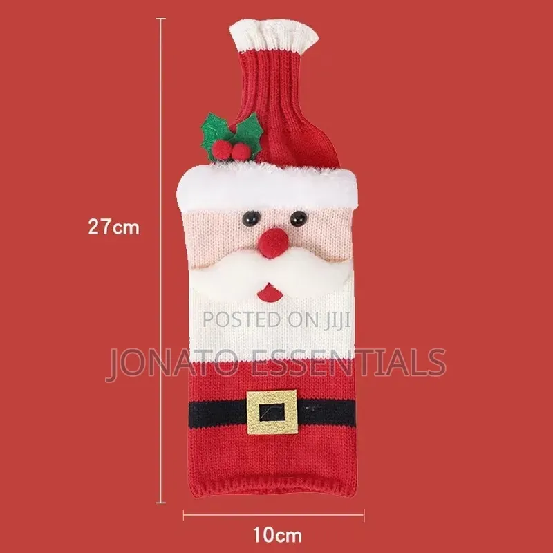 Christmas Wine Bottle Cover Santa Claus Holiday Wine Bag Sweater