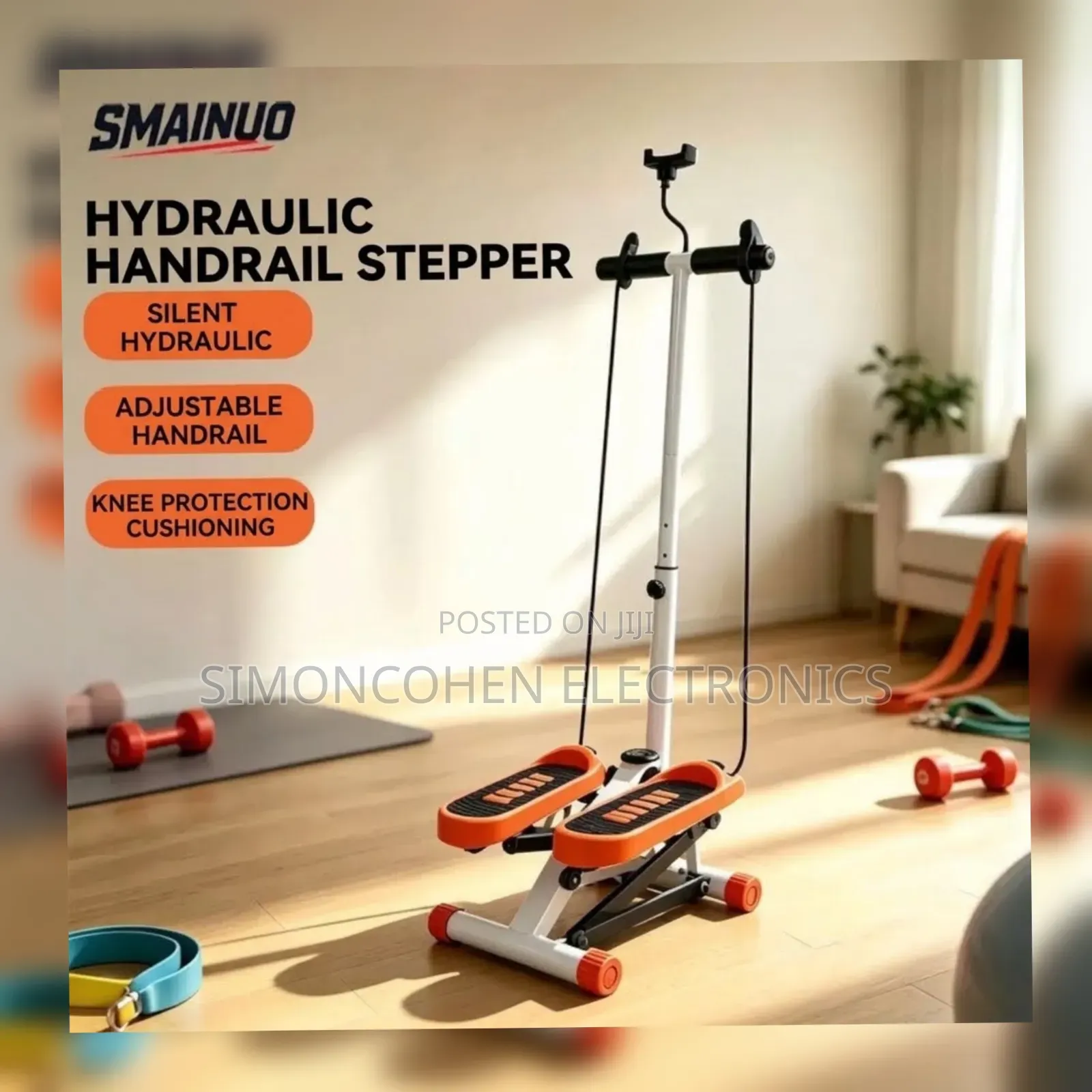 2in1 Silent Hydraulic Stair Stepper/Cardio Training Fitness Stepper