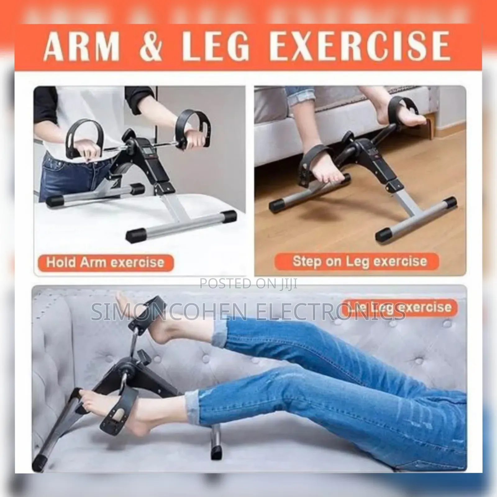 Foldable Arm and Leg Pedal Exerciser Mini Bike/Indoor Bike