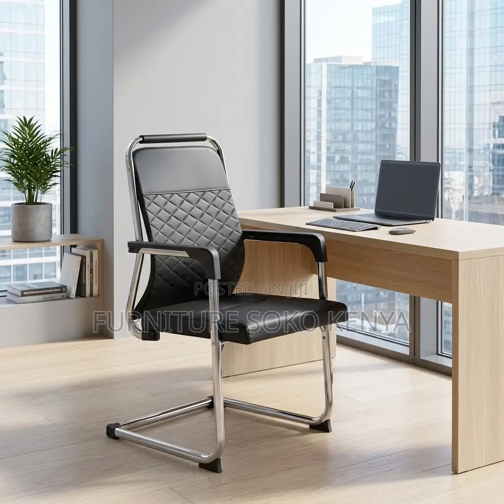 Reception Area Chair | Boardroom Modern Visitor Leather Seat