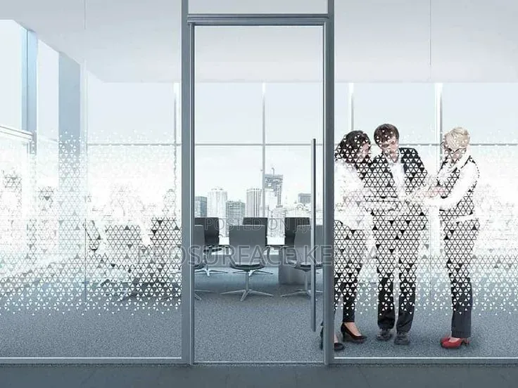 Gradient Dotted Privacy Film for Office Glass