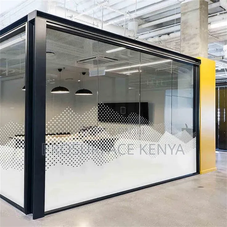 Gradient Doted Frosted Glass Film for Meeting Rooms