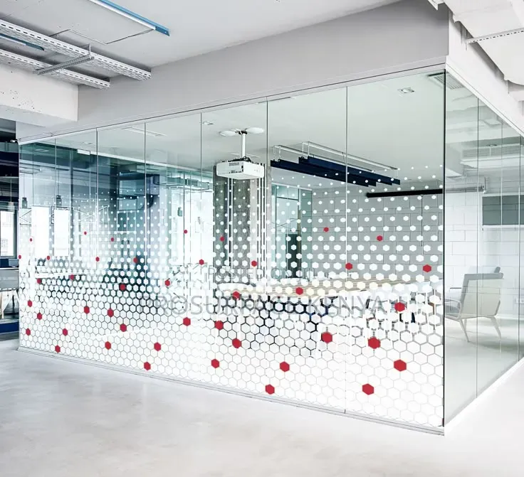 Dotted Frosted Film for Glass Office Partitions