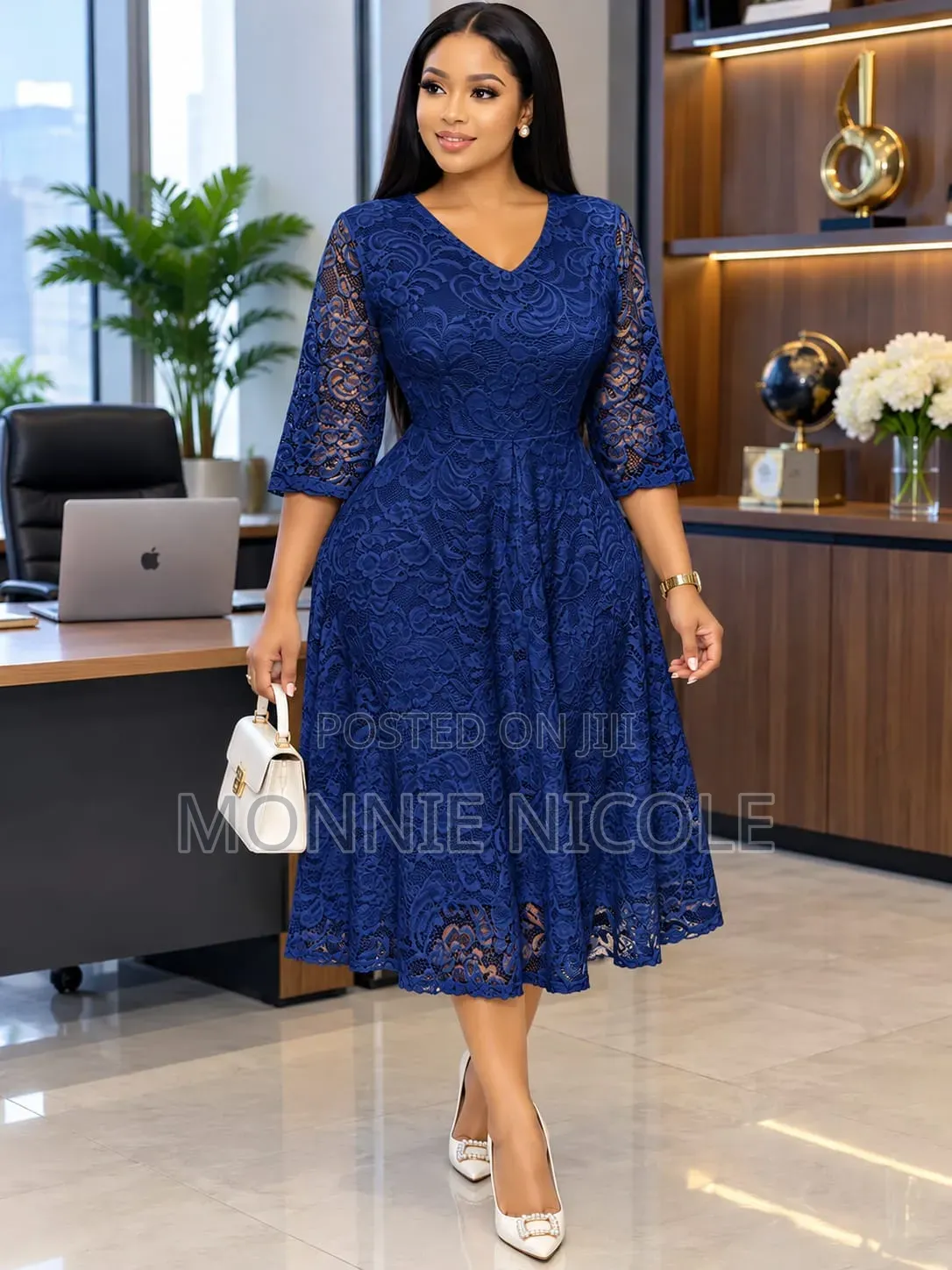 Fashion Black Lace Dress. A Line Dresd