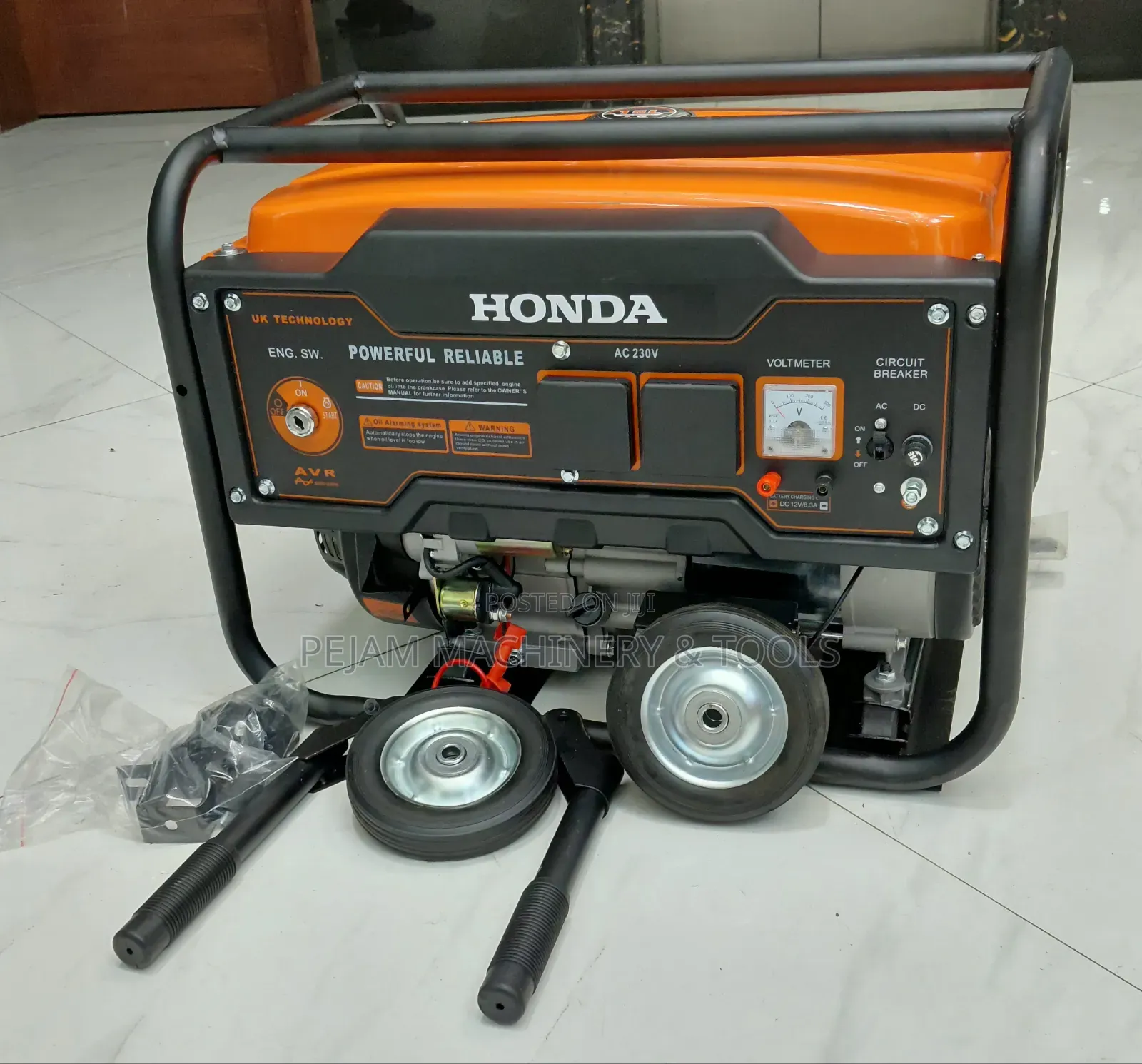 Honda 7.5kva Keystart With Handle and Wheels