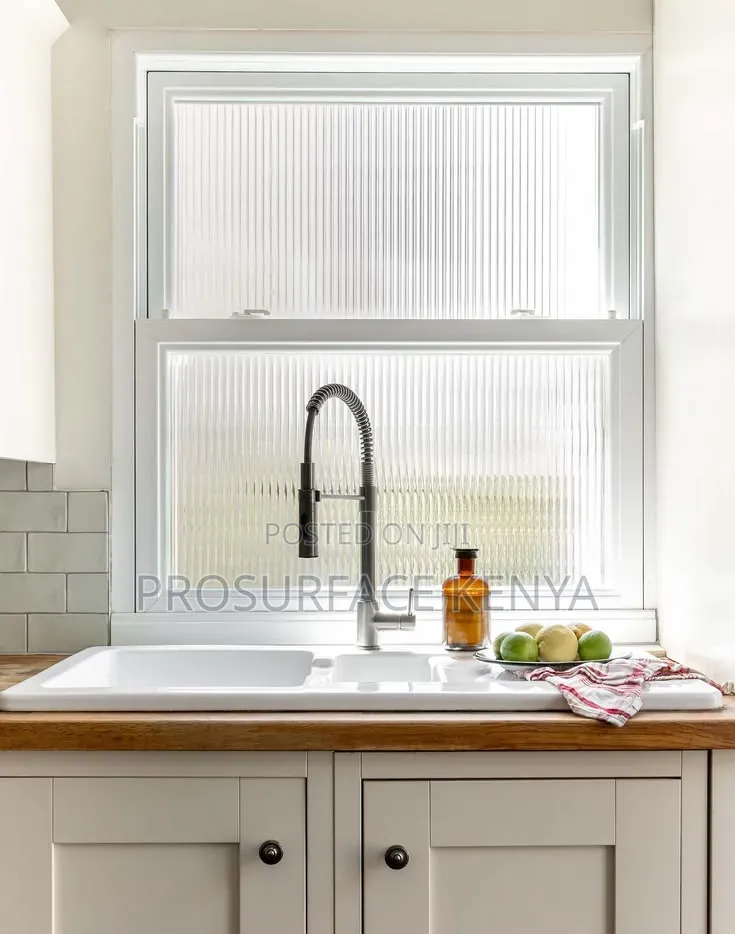 Fluted Glass Effect Film 1.2m Wide for Modern Interiors