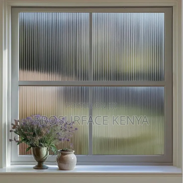 Fluted Glass Effect Film 1.2m Wide for Modern Interiors
