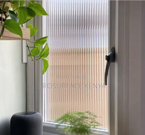 Fluted Glass Effect Film for Stylish Home Windows