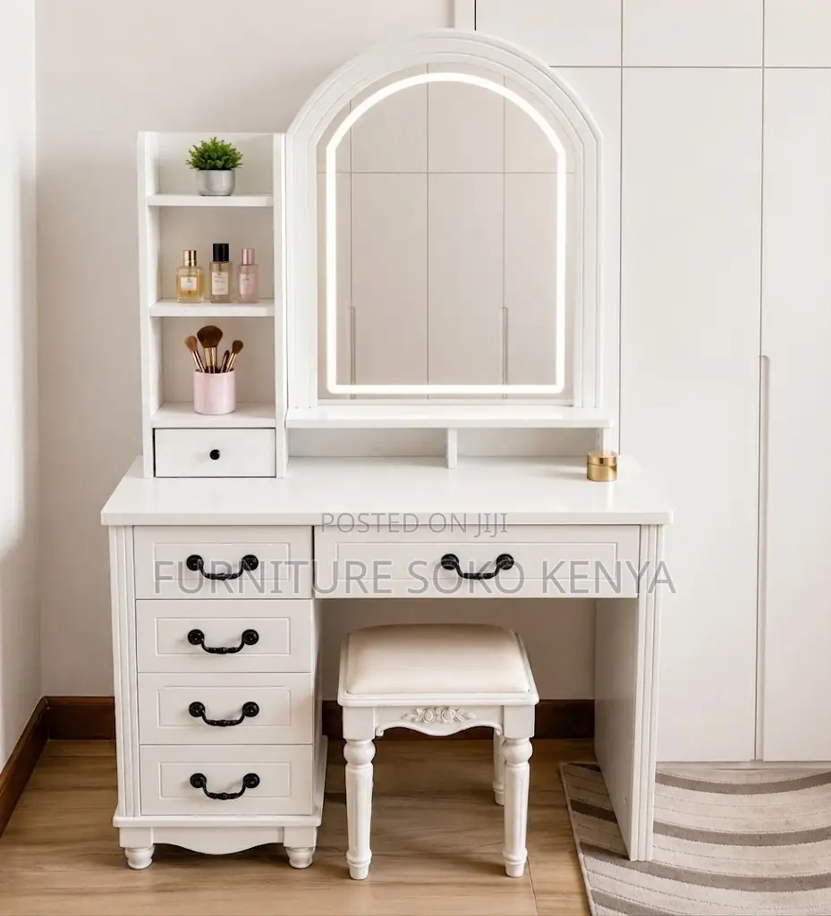 Brown Vanity Set | Bedroom Dressing Room Vanity Set