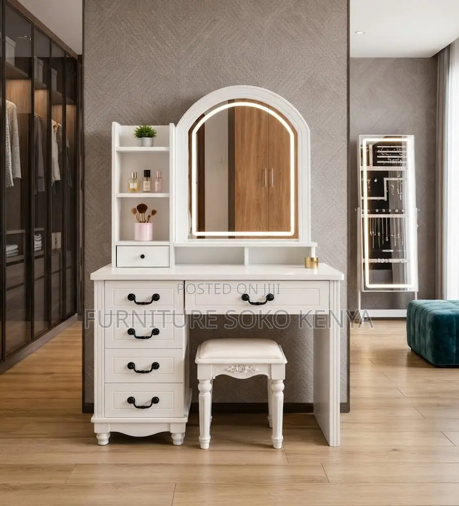 Brown Vanity Set | Bedroom Dressing Room Vanity Set