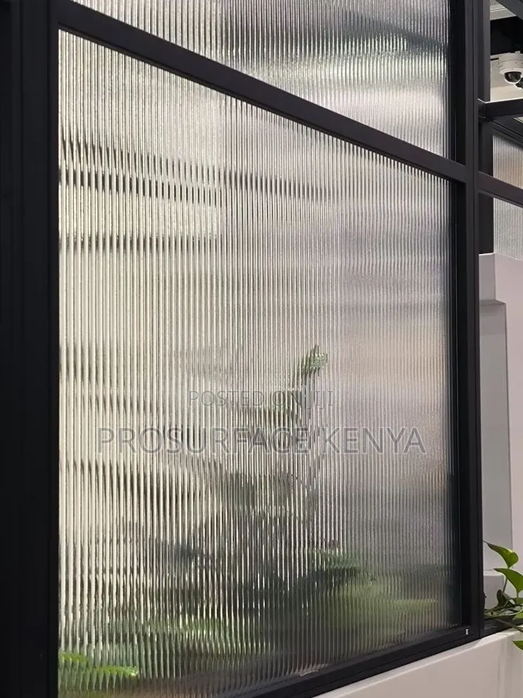 Fluted Glass Effect Film for Reception Areas