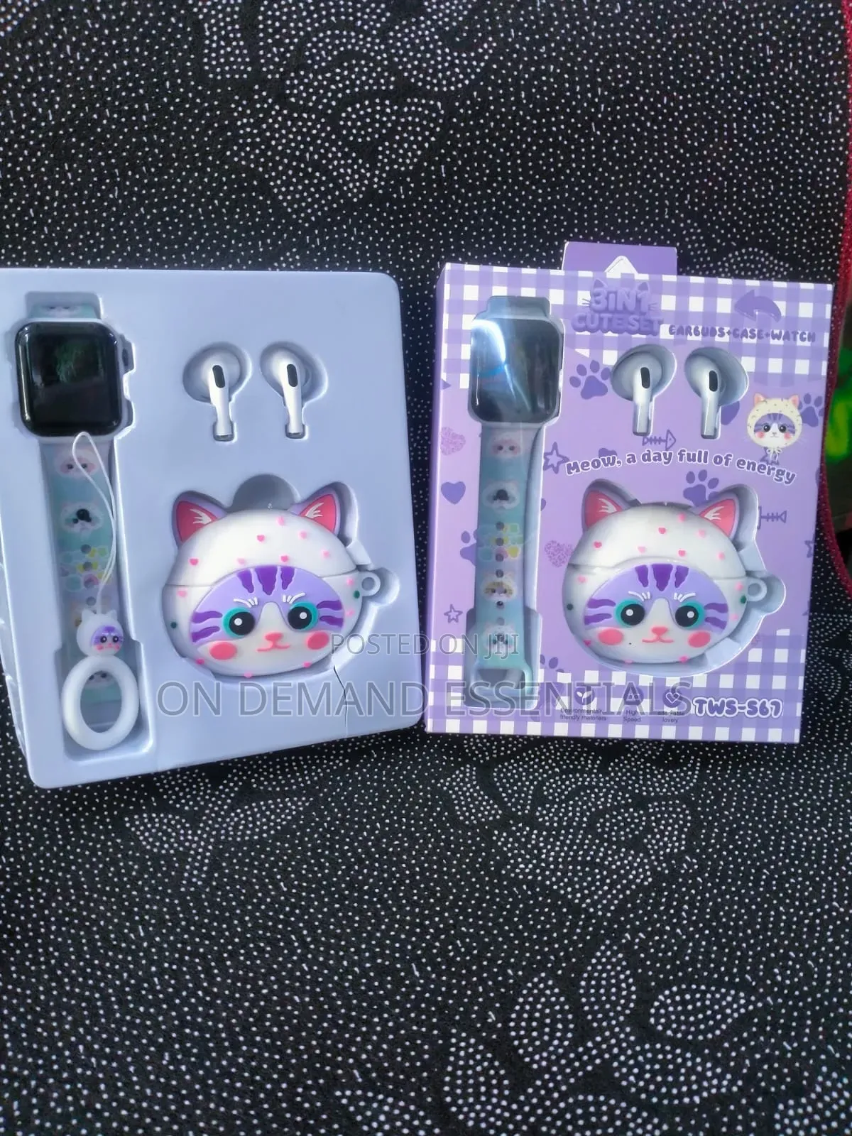 Cute Set Combo Labubu Case Smartwatch Earpods Case