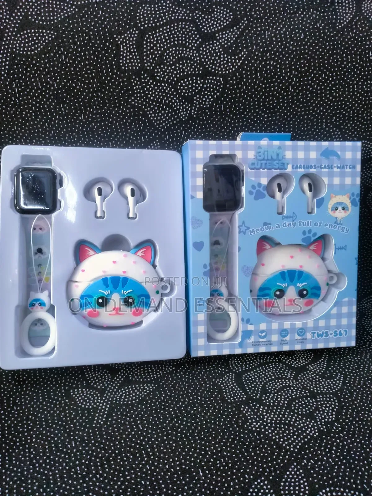 Cute Set Combo Labubu Case Smartwatch Earpods Case