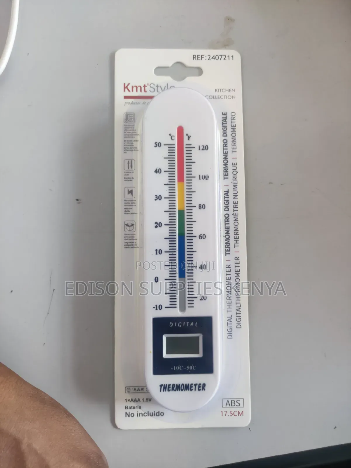 Wall Thermometer Digital Display Temperature / Analog Thermometer