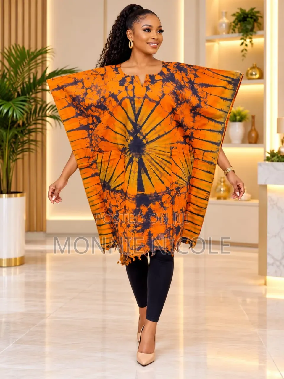 African Ladies Tie &Dye Top Dress/Plus Size Top