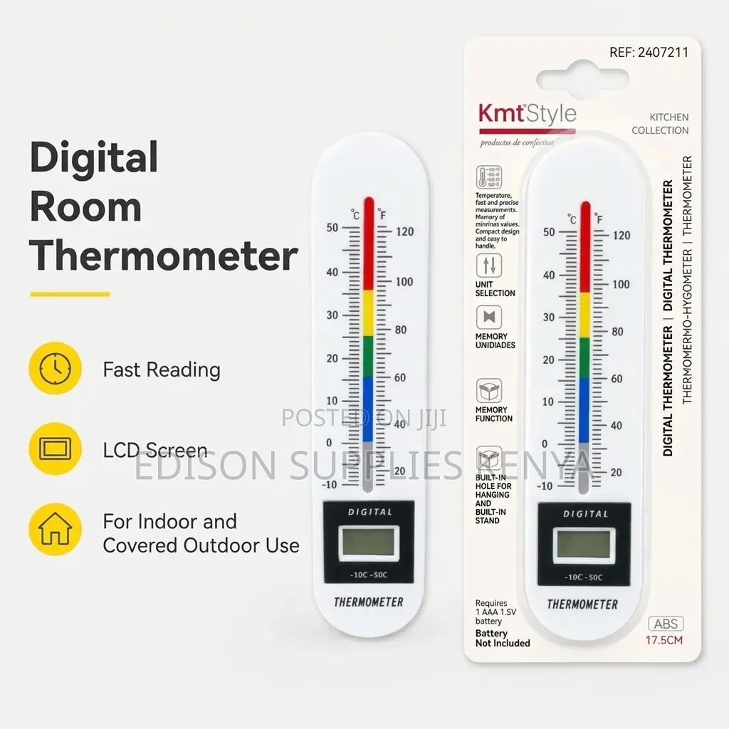 Wall Thermometer Digital Display Temperature / Analog Thermometer