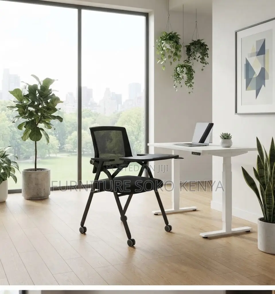 Medium Office Chairs | Black Writing Seat With Wheels
