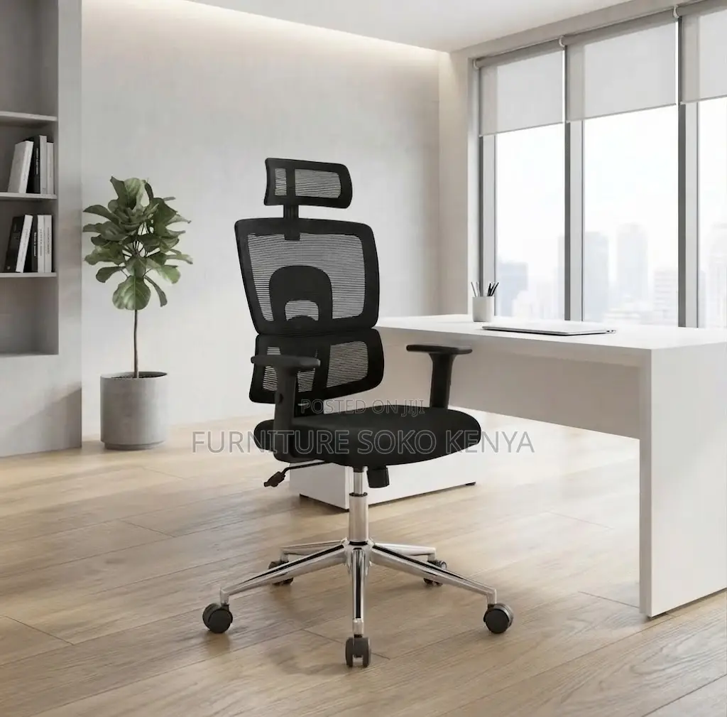 Executive Black Chairs | Orthopedic Fabric | Adjustable Seat