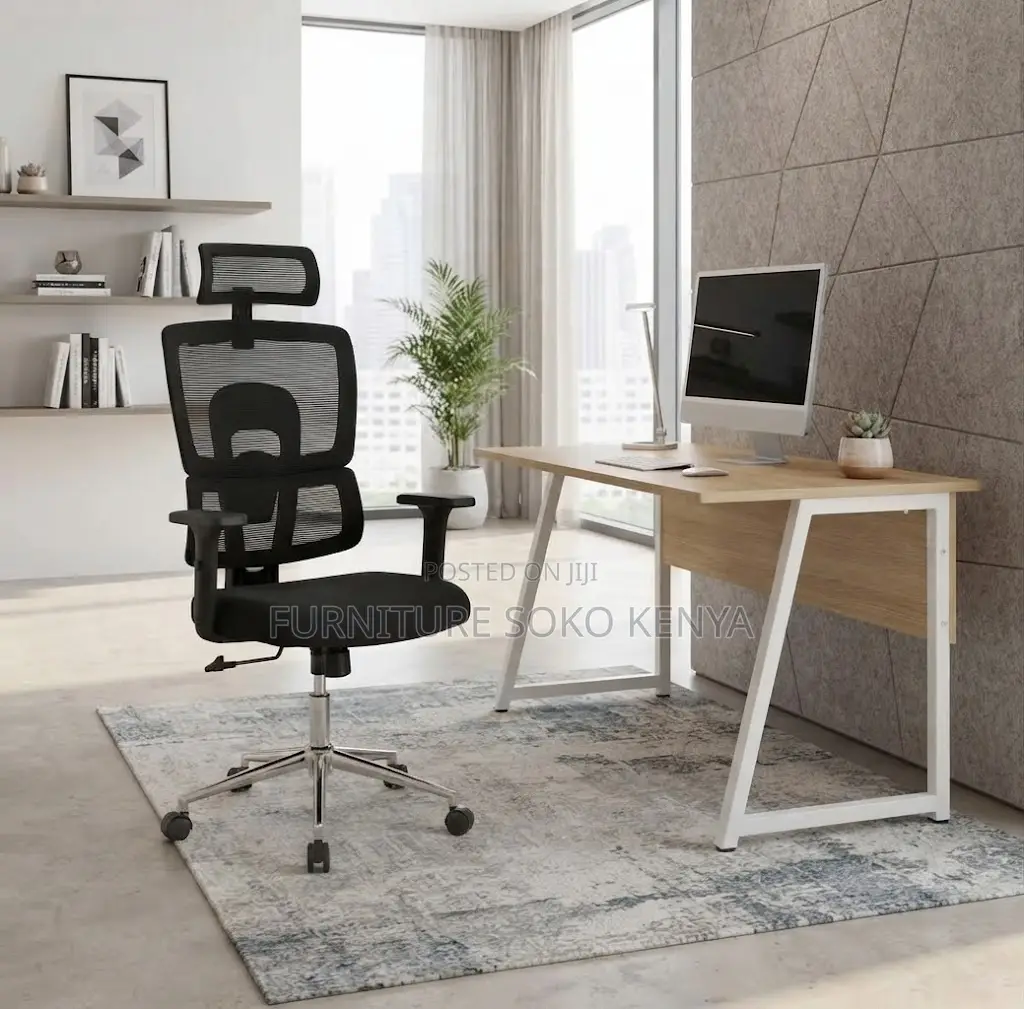 Executive Black Chairs | Orthopedic Fabric | Adjustable Seat