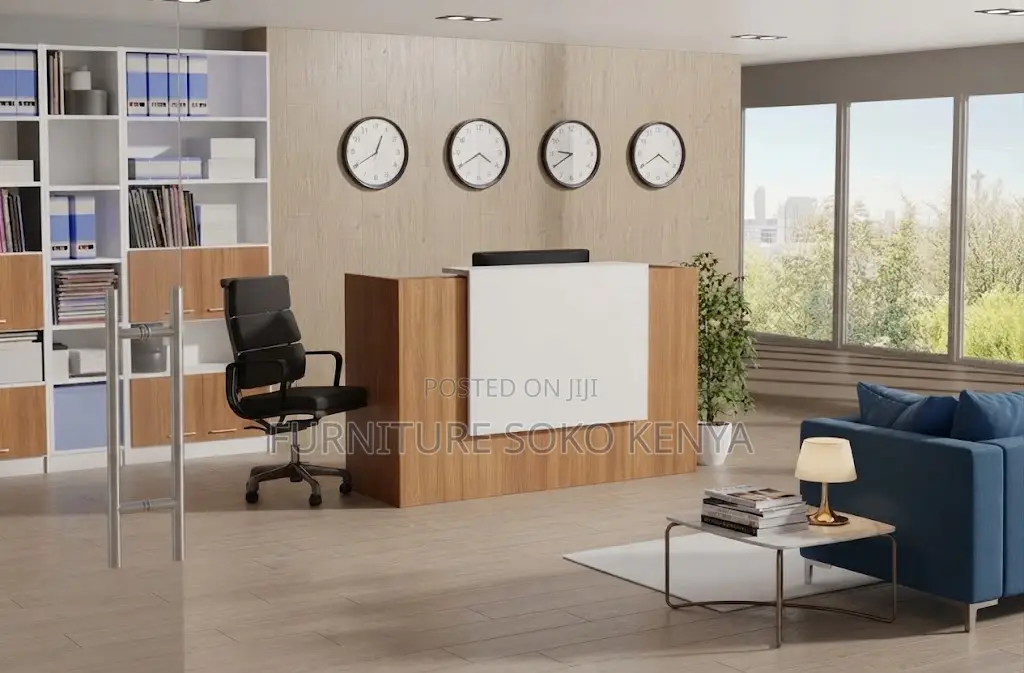 Reception Table | Receptionist 180CM White Desk With Drawers