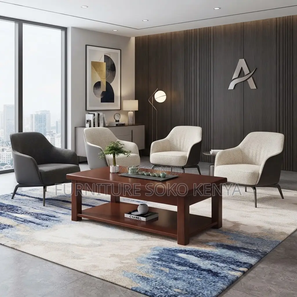 Executive Coffee Table | Polished 120cm Mahogany Coffee Table