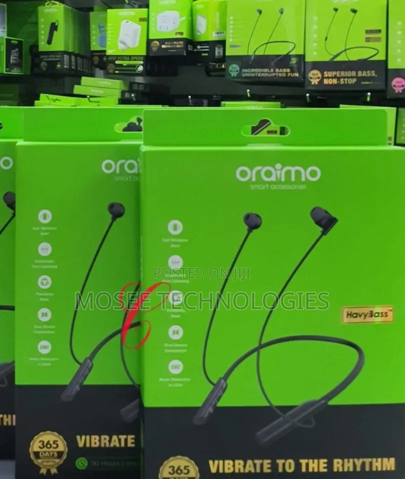 Oraimo OEB-311 Wireless Neckband Earphones
 Vibr
