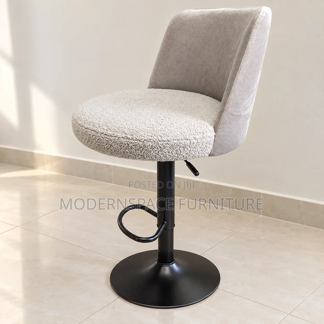 Padded Bar Stool With Backrest