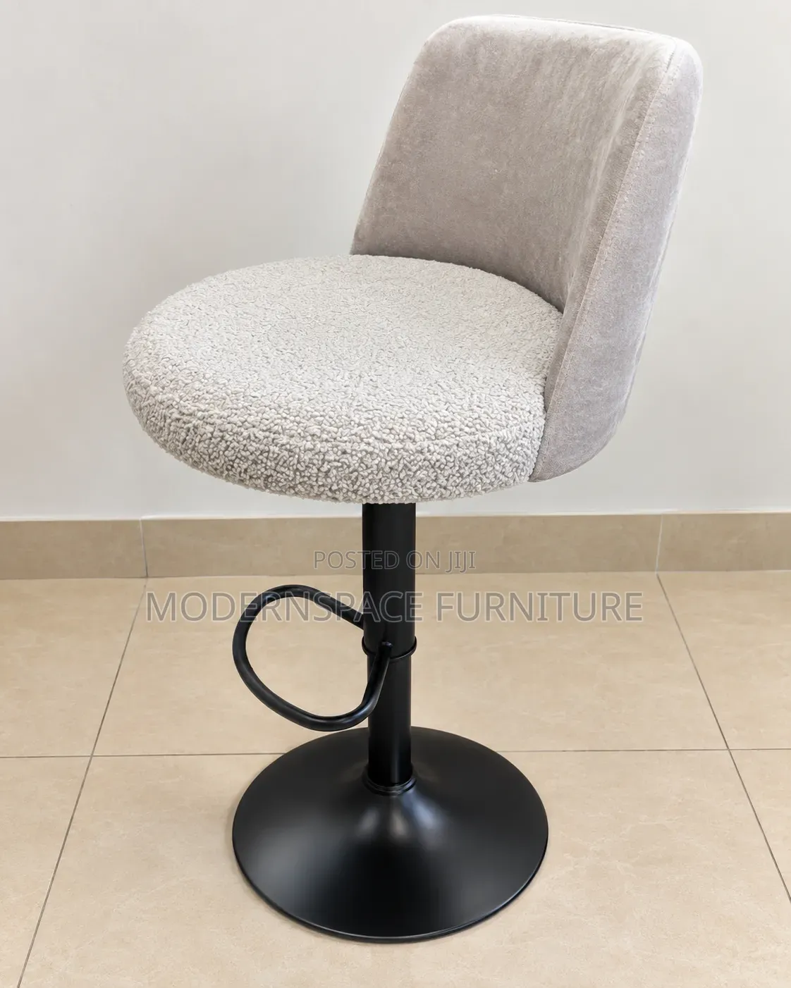 Padded Bar Stool With Backrest