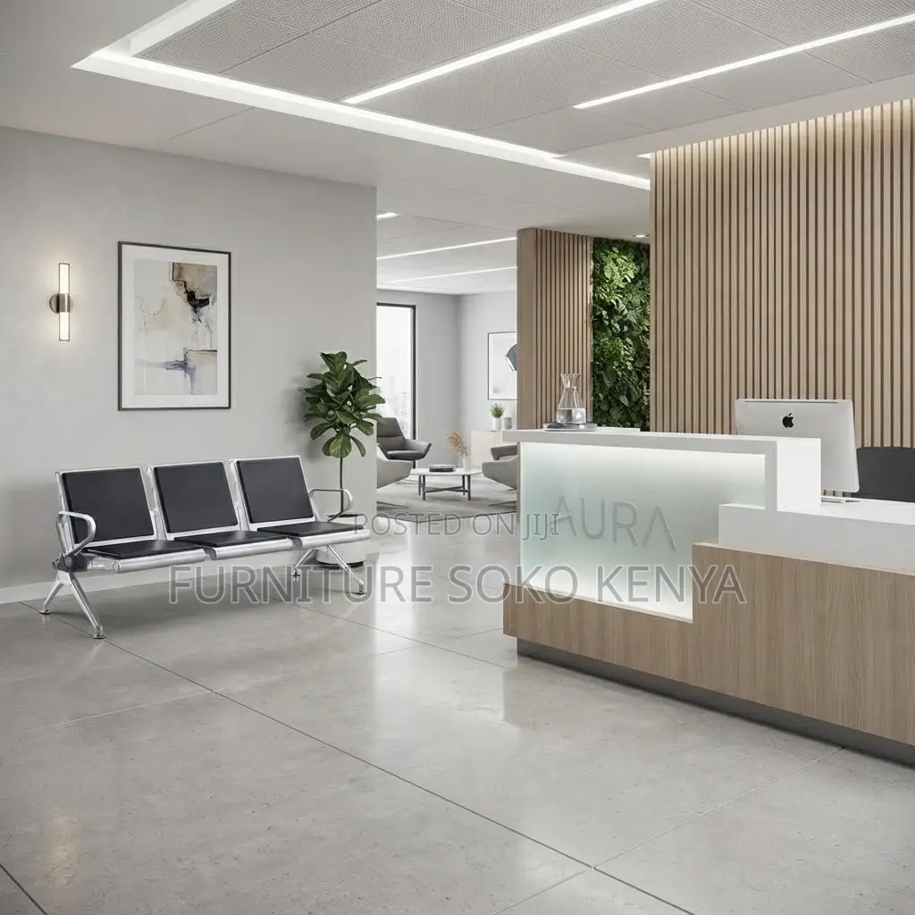 Padded Three Link Bench | Leather Bench With Metal Frame