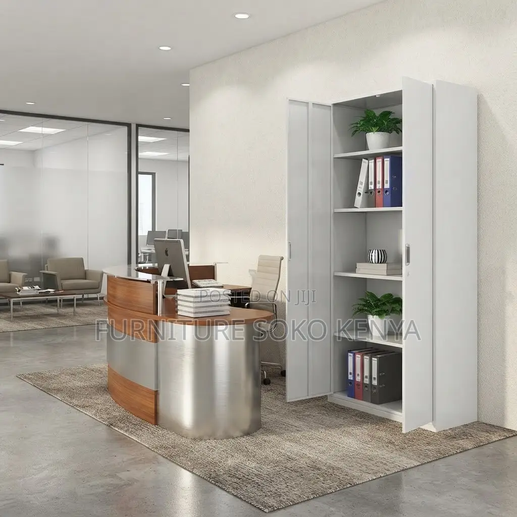 Gray Office Filing Cabinet | Five Adjustable Storage Cabinet