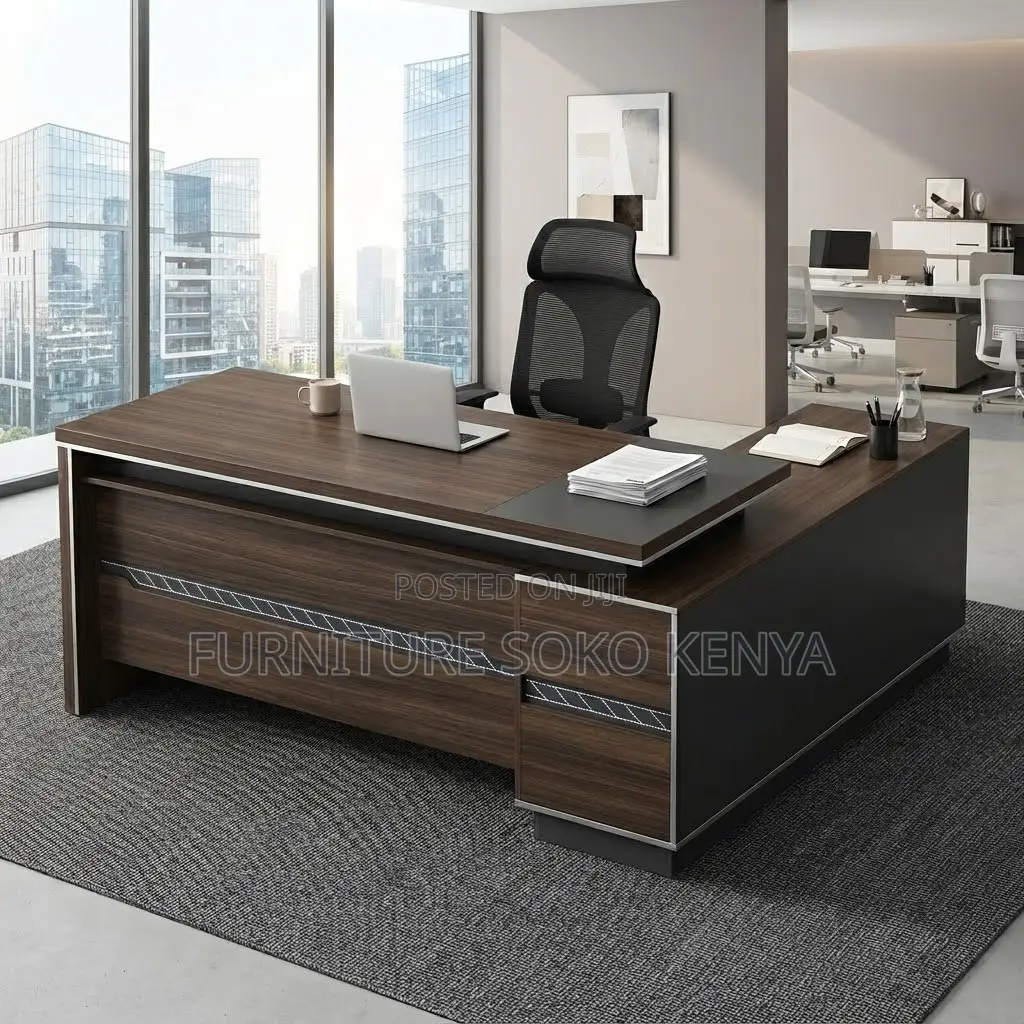 180cm Designed L Shape Desk | Executive Urban Office Table