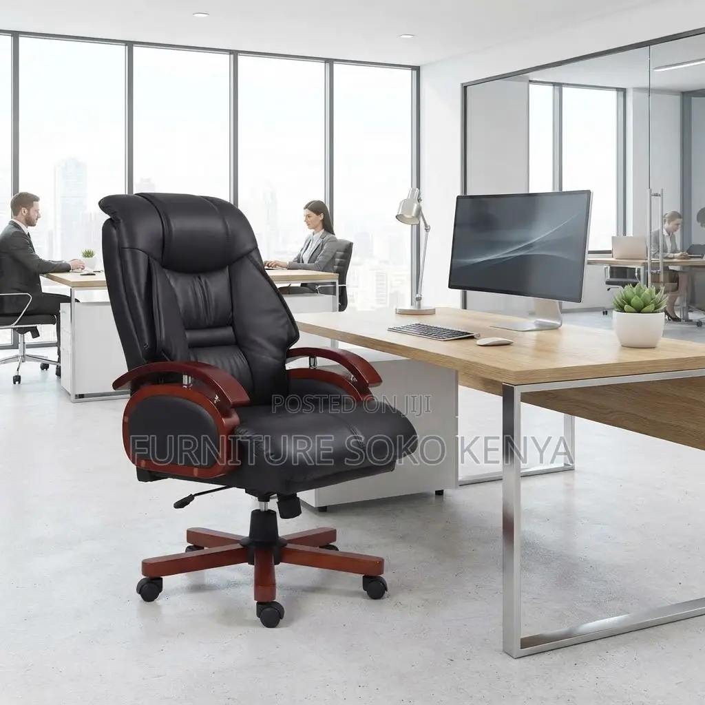 Heavy Cushioned Leather Chair | Executive High Backrest C.E.O Seats