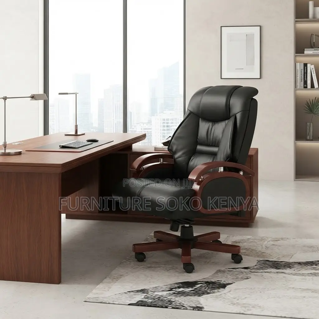 Heavy Cushioned Leather Chair | Executive High Backrest C.E.O Seats
